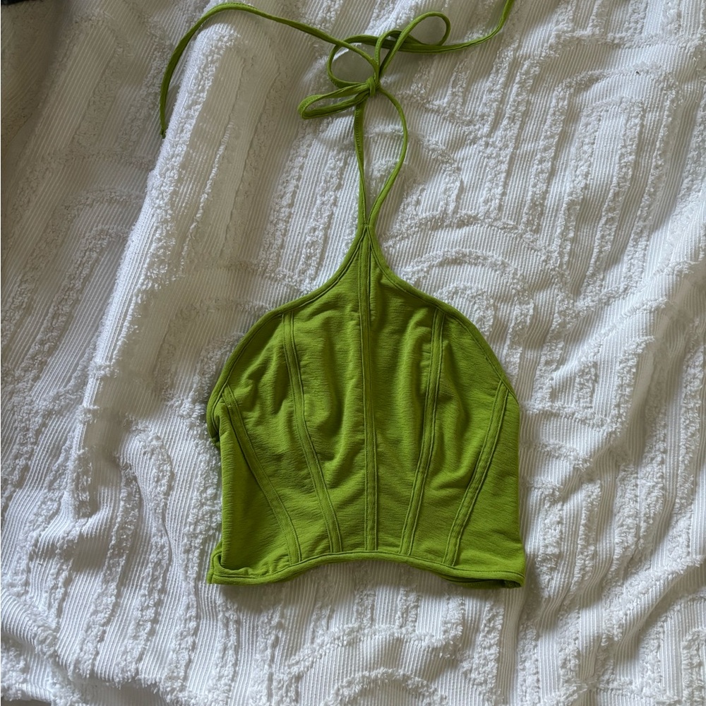 Green Halter Top
